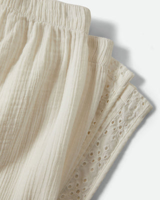 Brixton Women's Seaside Eyelet Wide Leg Pant - Off White Eyelet