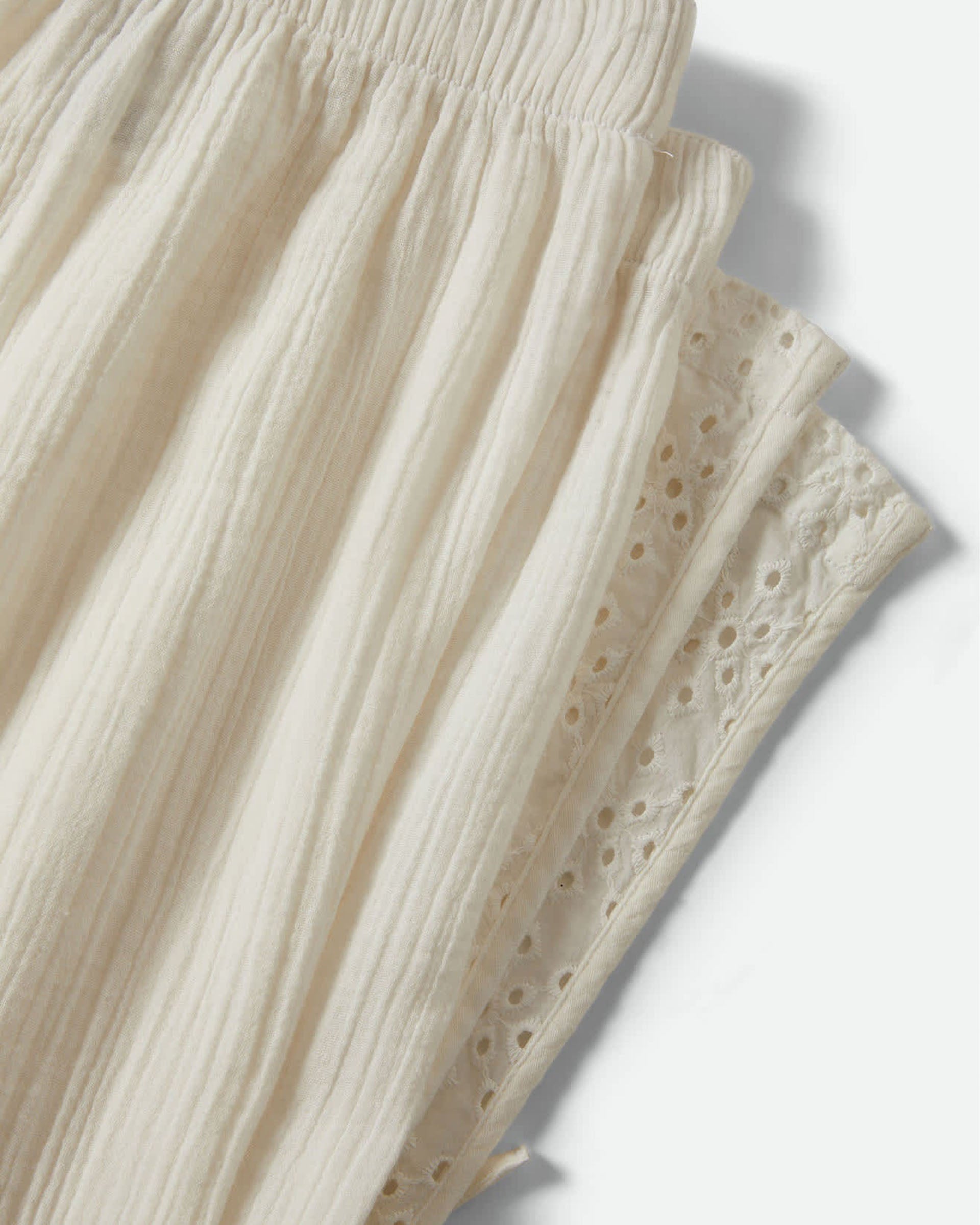 Brixton Women's Seaside Eyelet Wide Leg Pant - Off White Eyelet