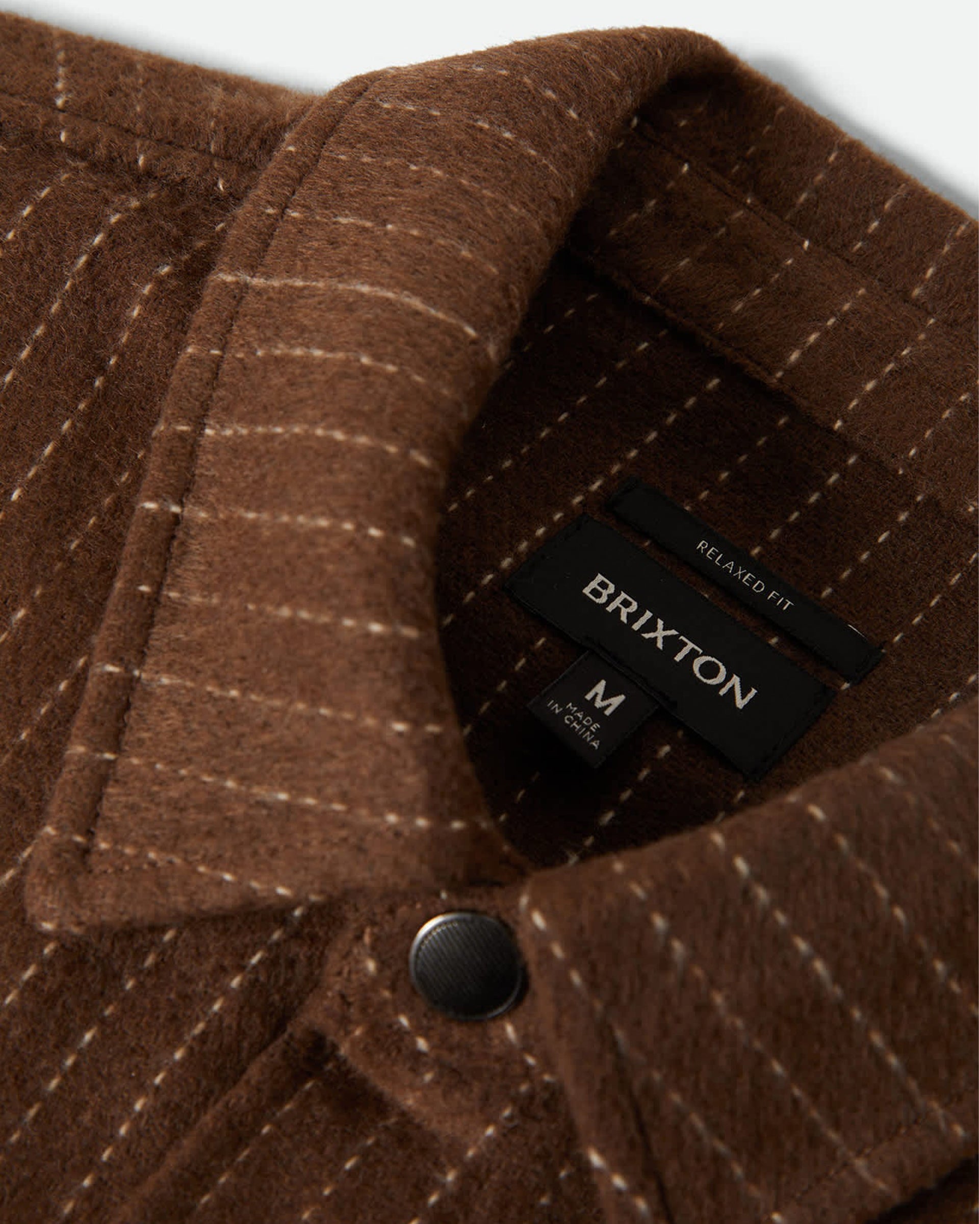 Brixton Selden Soft Brushed Flannel - Pinecone Brown Pinestripe