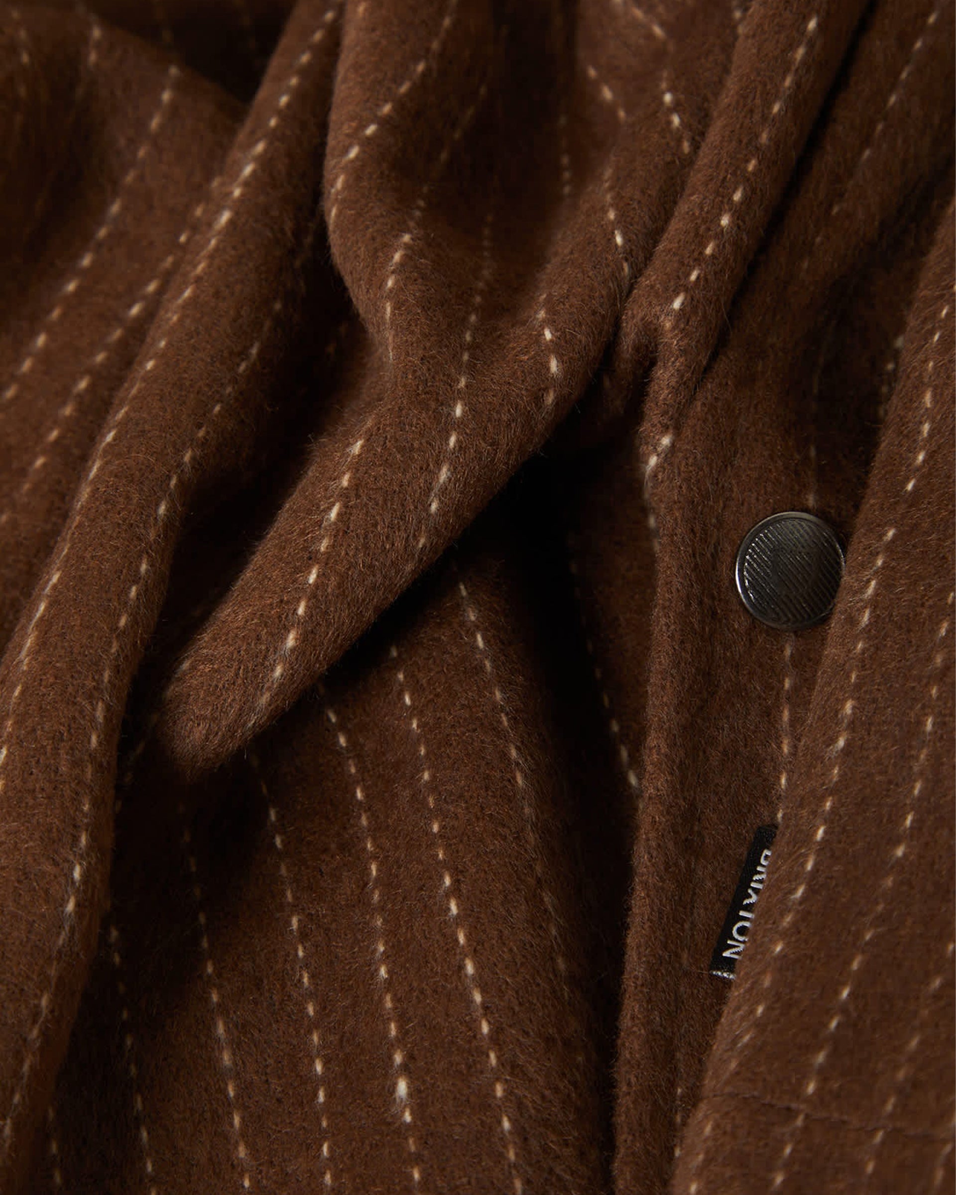 Brixton Selden Soft Brushed Flannel - Pinecone Brown Pinestripe