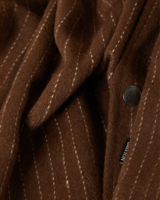 Brixton Selden Soft Brushed Flannel - Pinecone Brown Pinestripe