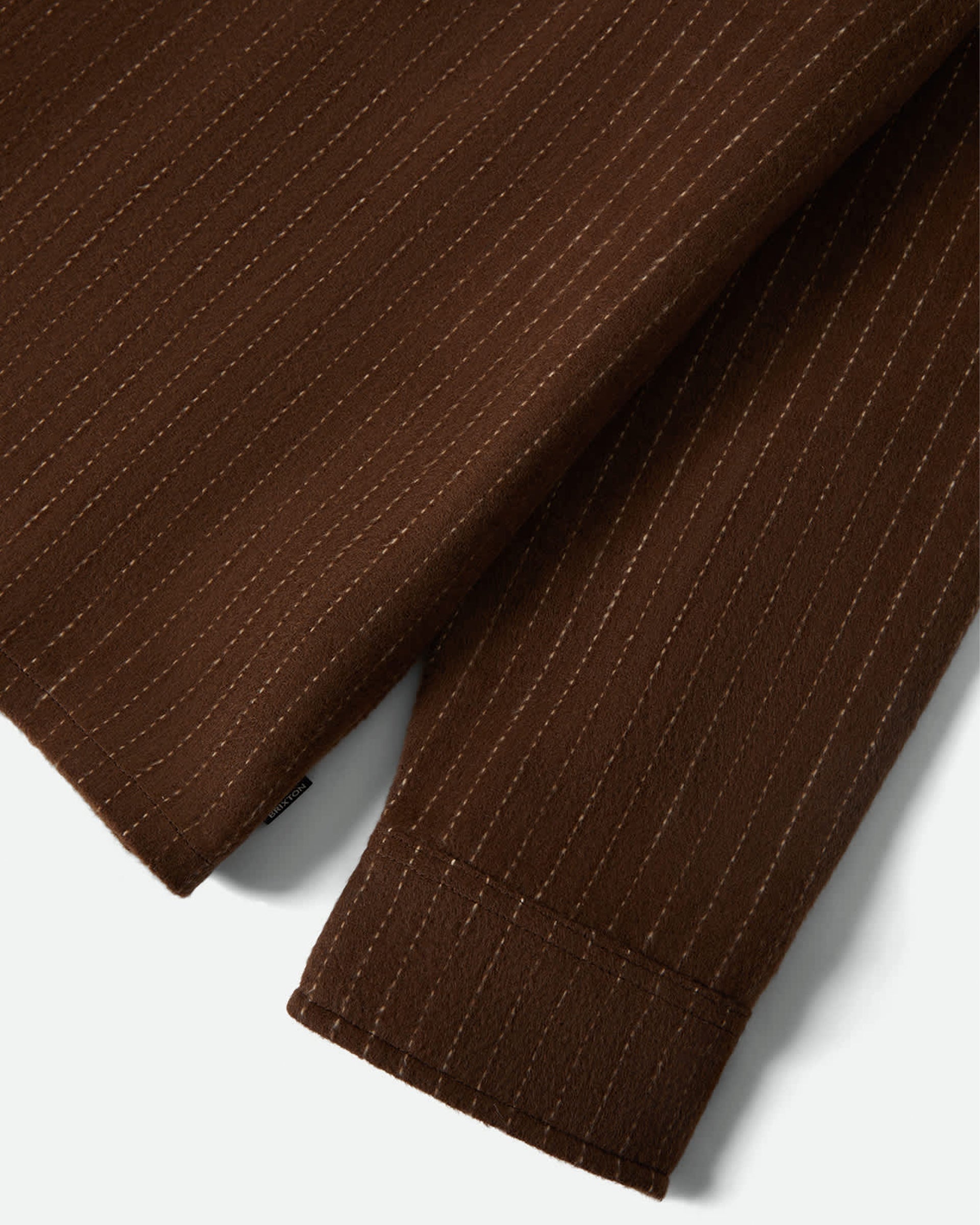 Brixton Selden Soft Brushed Flannel - Pinecone Brown Pinestripe