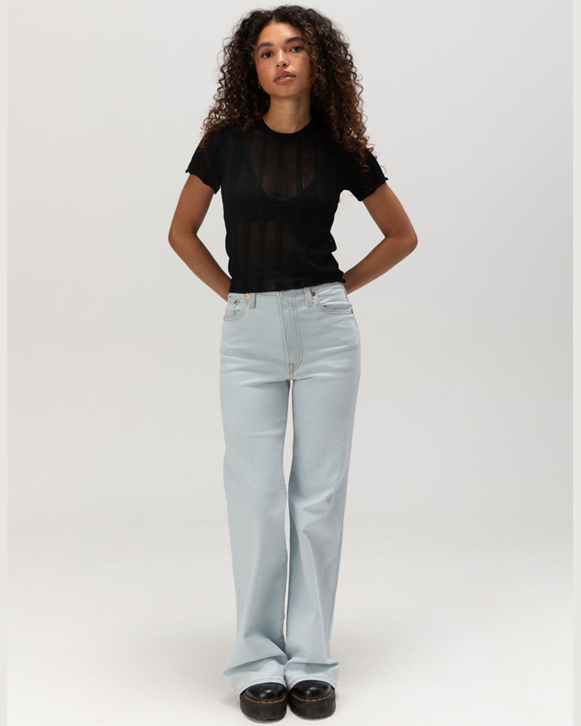 Brixton Women's Sheer Knit S/S Top