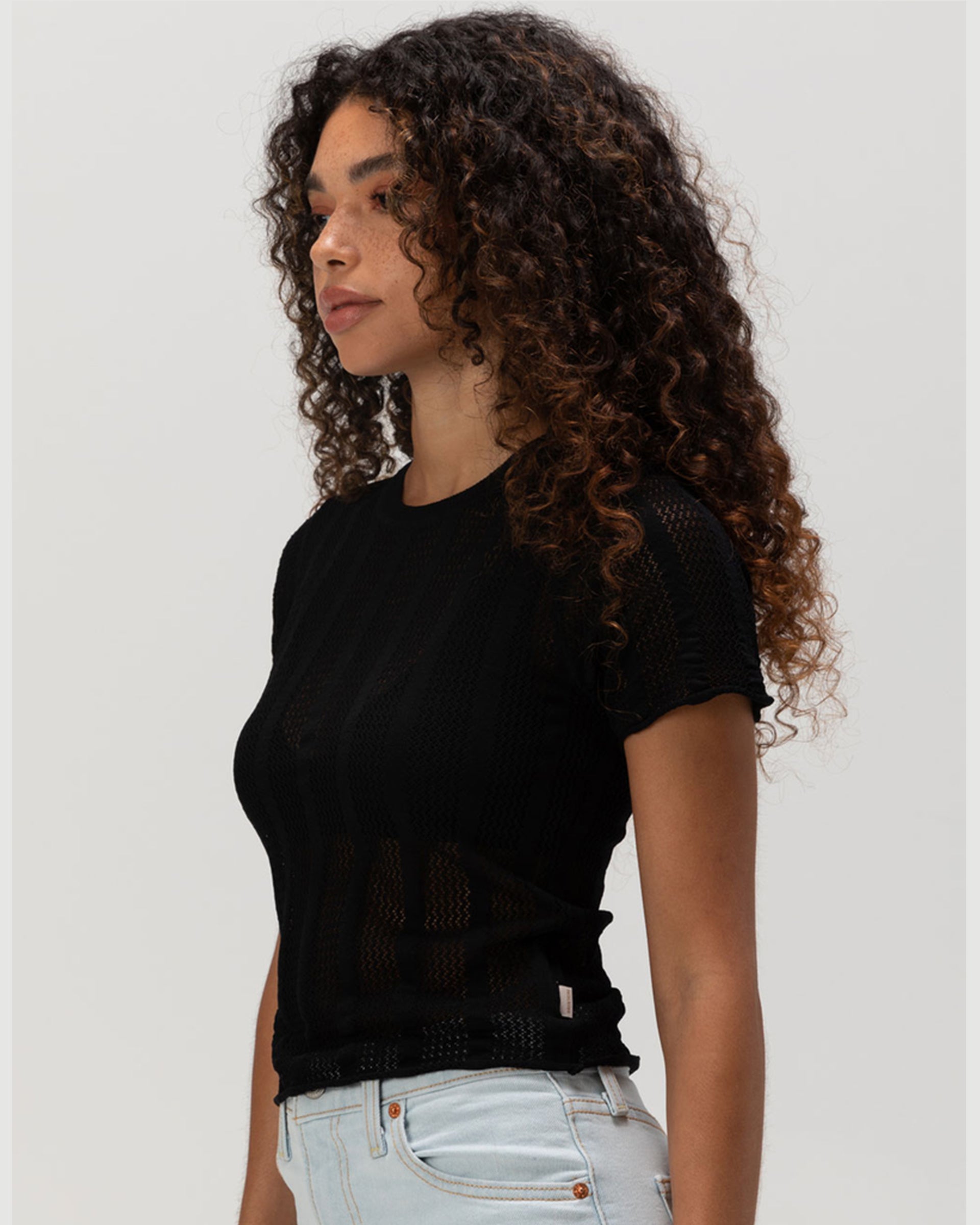 Brixton Women's Sheer Knit S/S Top
