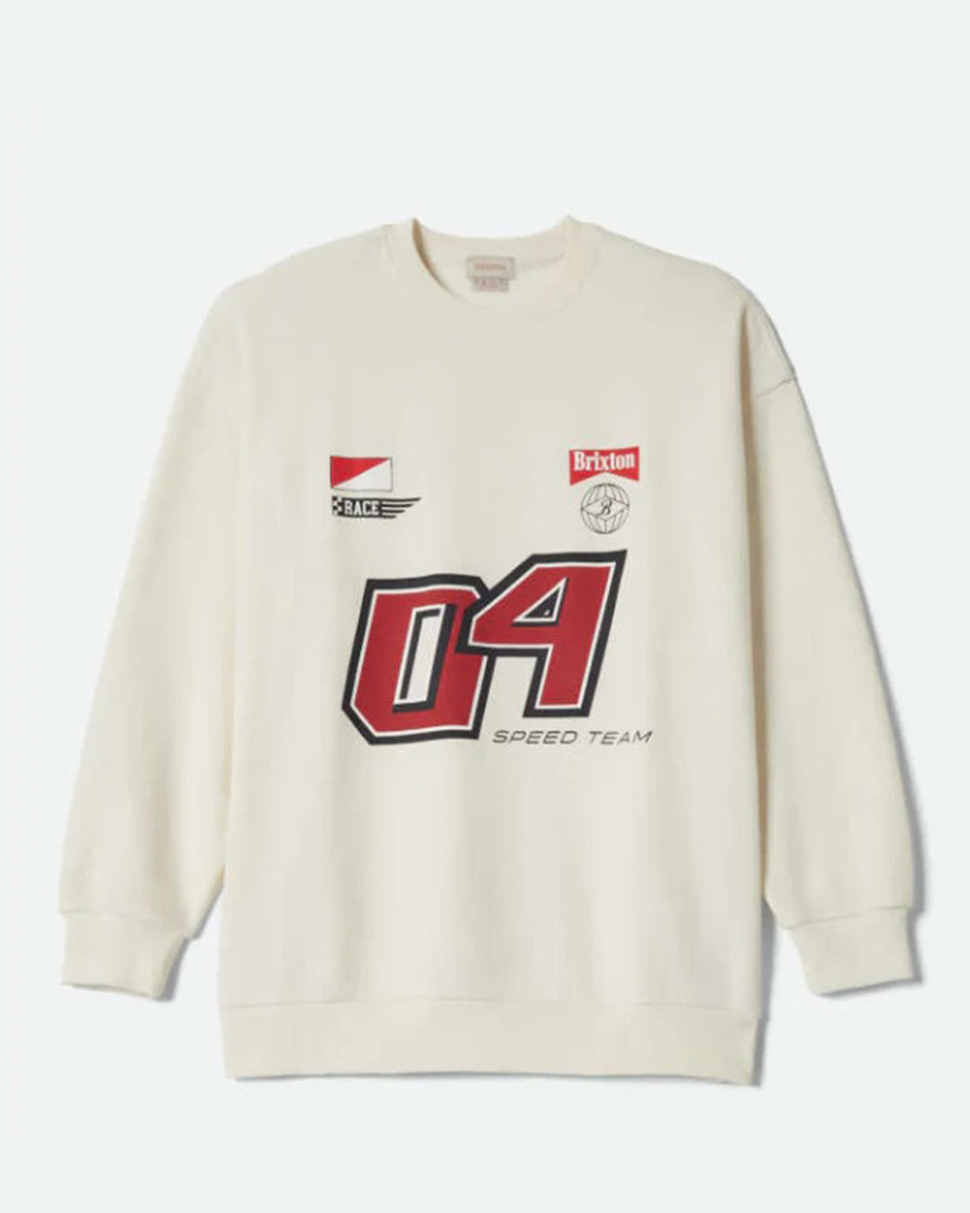 Women's Speed Team Oversized Crewneck Fleece - Off White