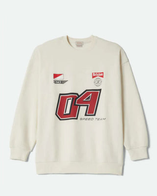 Women's Speed Team Oversized Crewneck Fleece - Off White
