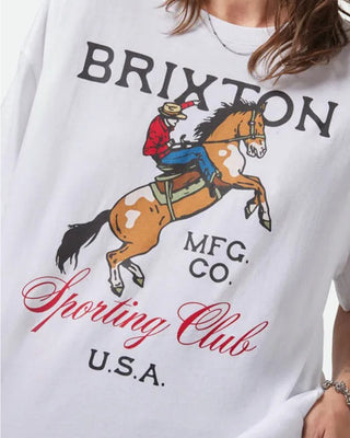 Brixton Women's Sporting Club Oversized Boyfriend T-Shirt - White