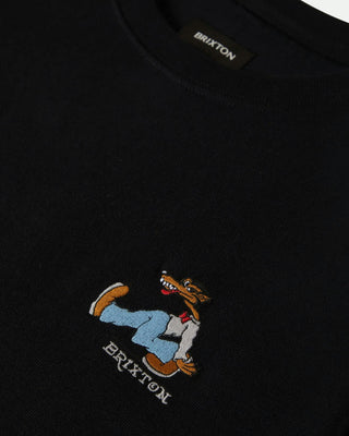 Brixton Stride Heavyweight Short Sleeve Standard T-Shirt - Black Classic Wash