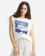 Brixton Women's Sunday Cruising Club Muscle Tank - Vintage White