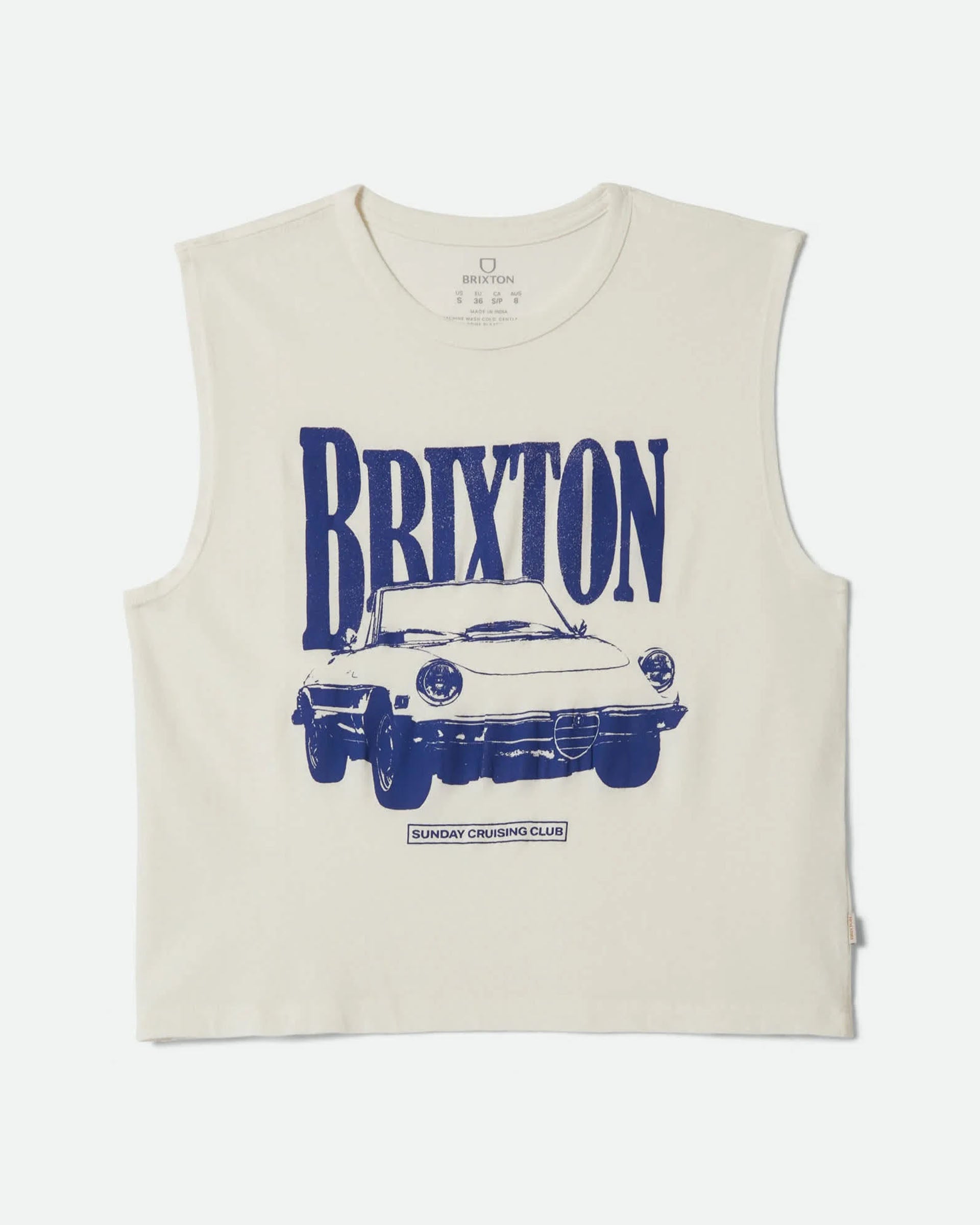 Brixton Women's Sunday Cruising Club Muscle Tank - Vintage White