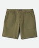 Brixton Surplus Vintage Wash Herringbone Shorts - Washed Olive Green