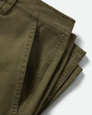 Brixton Surplus Vintage Wash Herringbone Shorts - Washed Olive Green