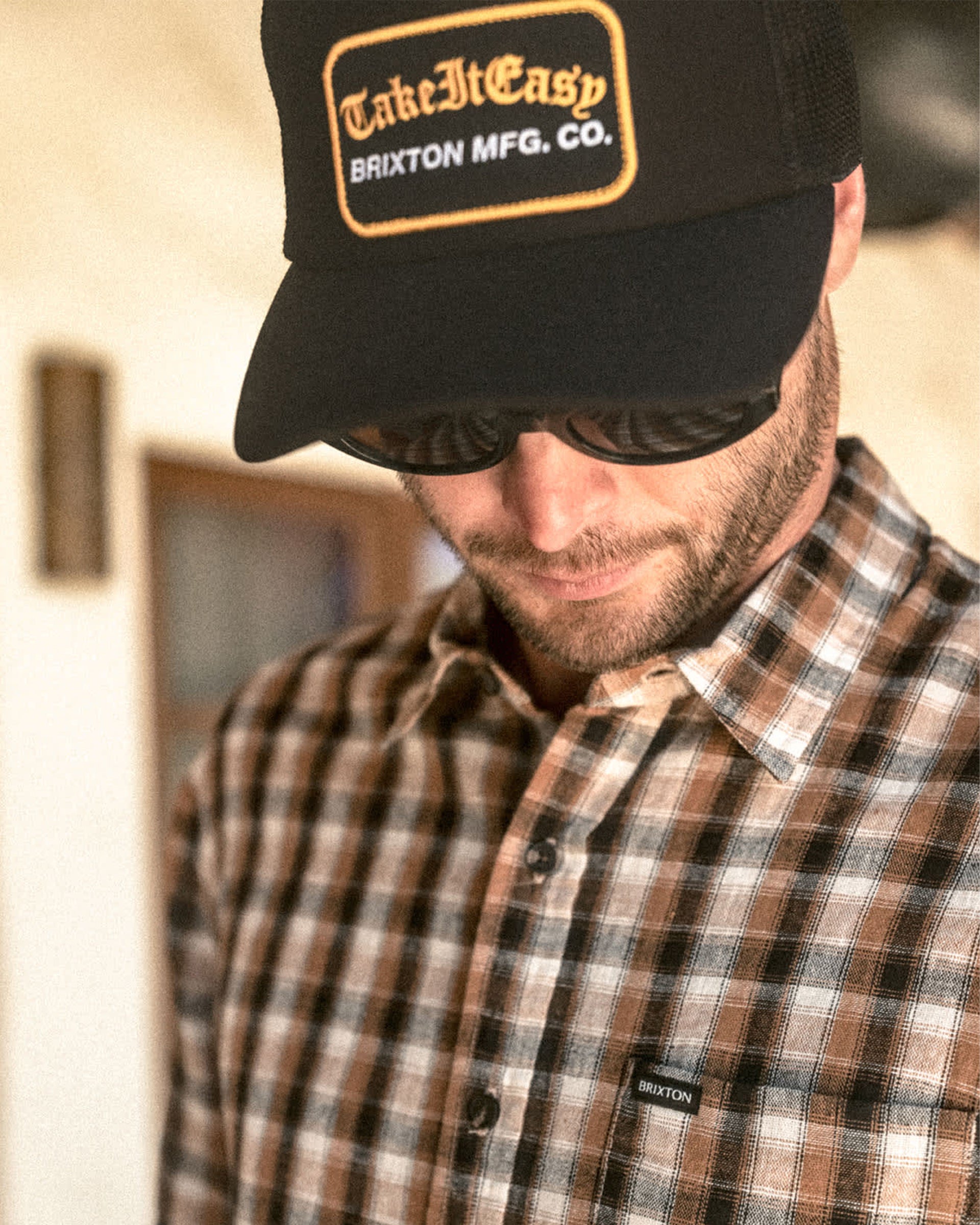 Brixton Take It Easy Netplus Trucker Hat - Washed Black