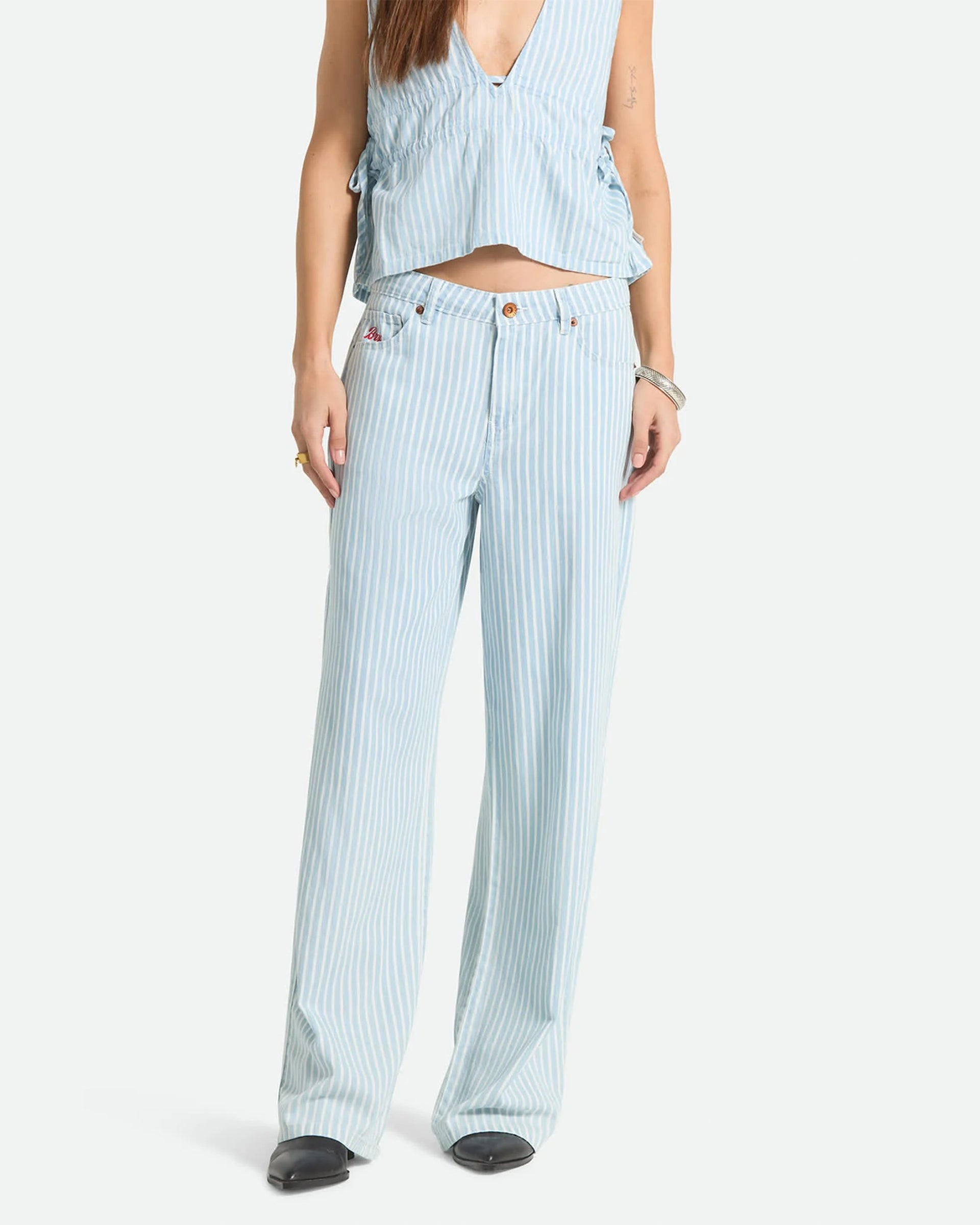 Brixton Women's The Chloe 5-Pocket Pant - Two Boot Stripe