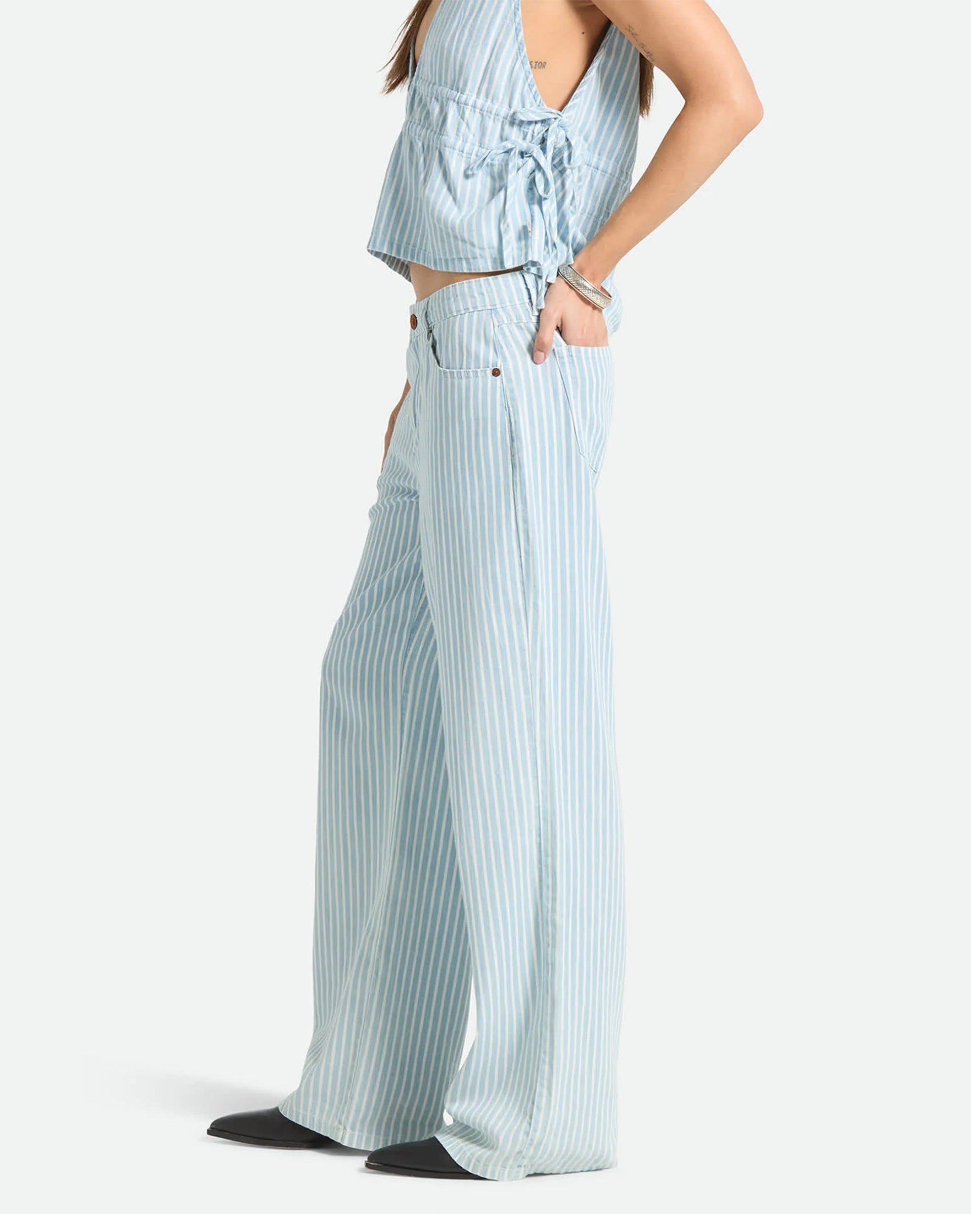 Brixton Women's The Chloe 5-Pocket Pant - Two Boot Stripe