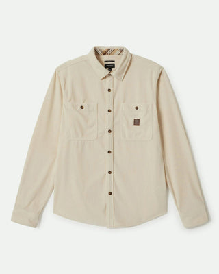 Brixton The Field Corduroy Long Sleeve Shirt - Whitecap