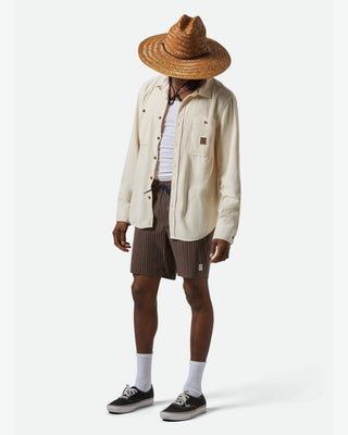 Brixton The Field Corduroy Long Sleeve Shirt - Whitecap