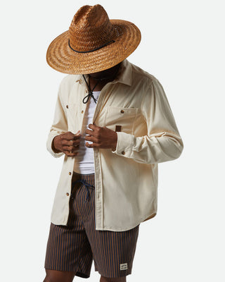 Brixton The Field Corduroy Long Sleeve Shirt - Whitecap