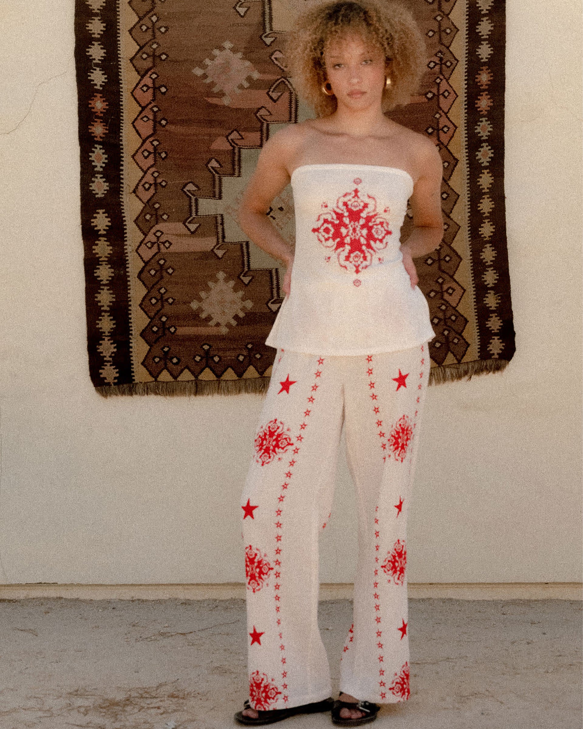 Brixton Women's The Lola Lounge Pant - Off White Tile