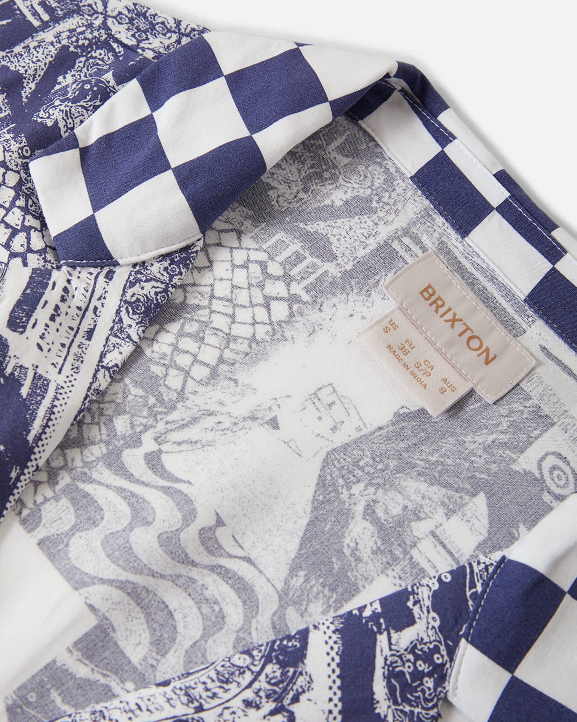 Brixton Women's The Omar Button Down Shirt - Navy/White Collage