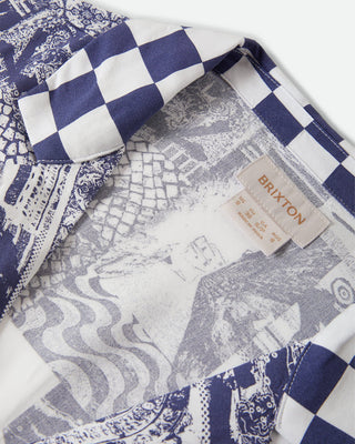 Brixton Women's The Omar Button Down Shirt - Navy/White Collage