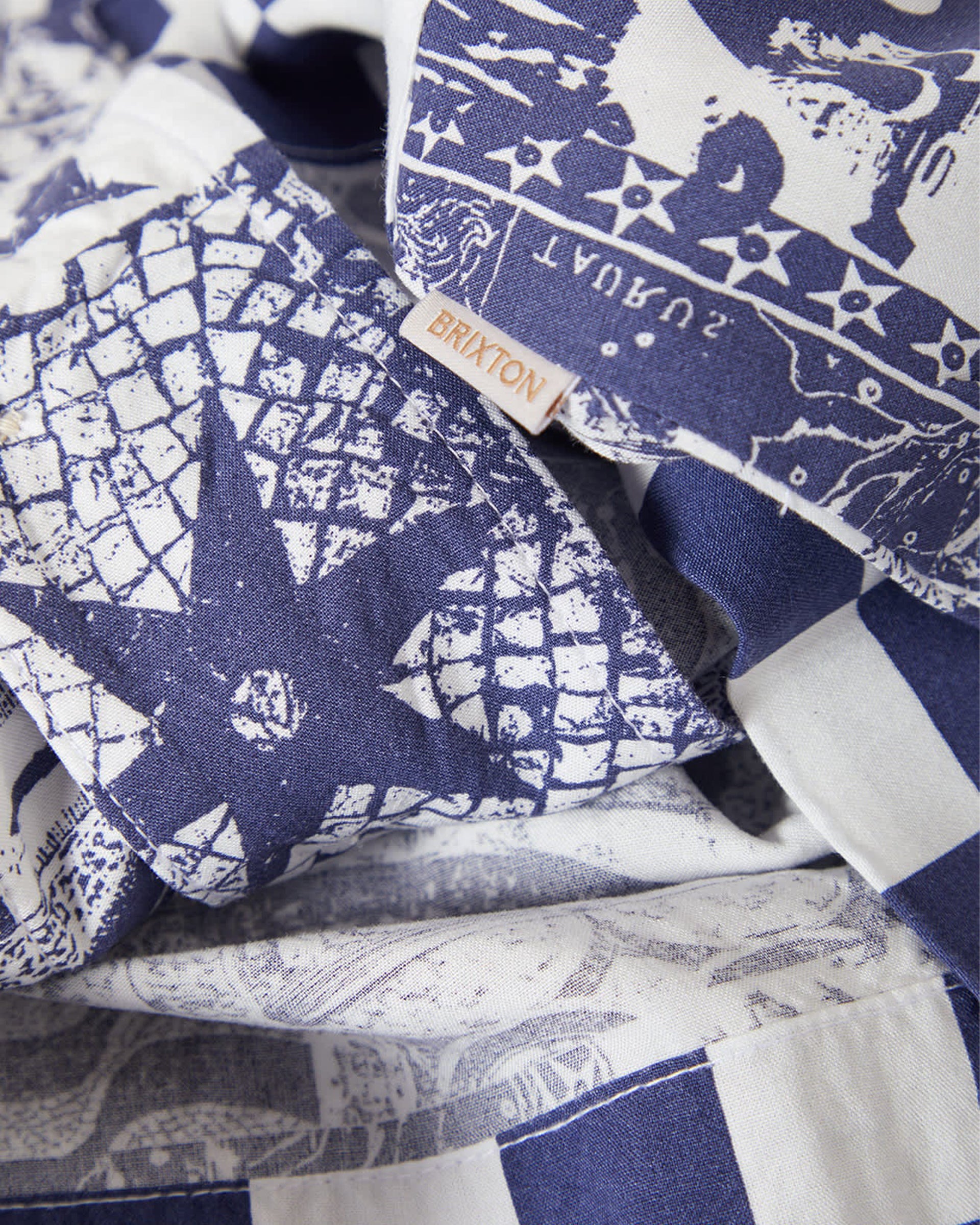 Brixton Women's The Omar Button Down Shirt - Navy/White Collage