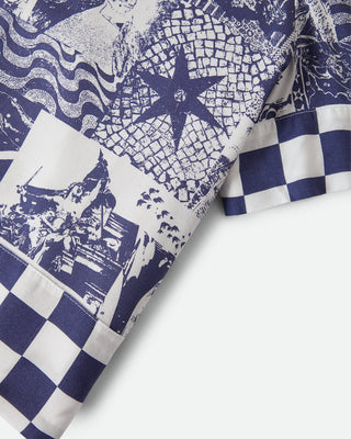 Brixton Women's The Omar Button Down Shirt - Navy/White Collage