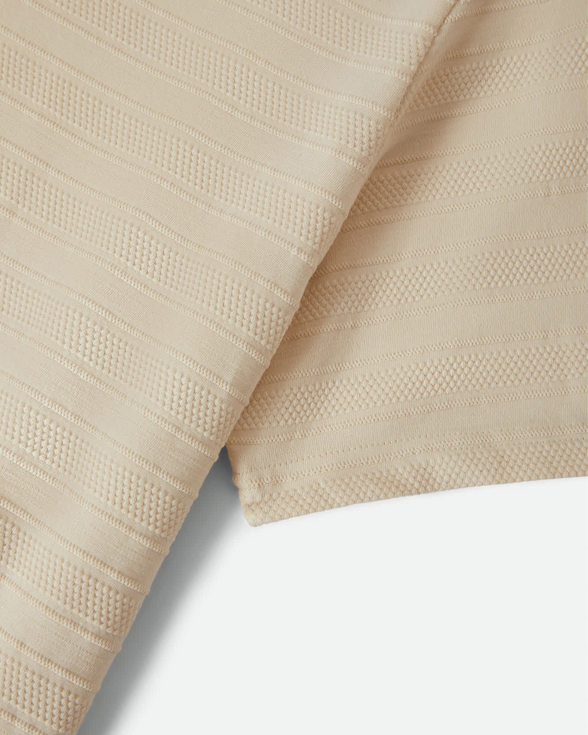 Brixton Theo Jacquard Short Sleeve Polo - Cream