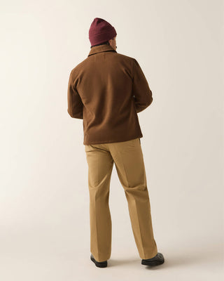 Brixton Trademark Zip Flannel Jacket - Heathered Brown