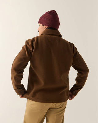 Brixton Trademark Zip Flannel Jacket - Heathered Brown