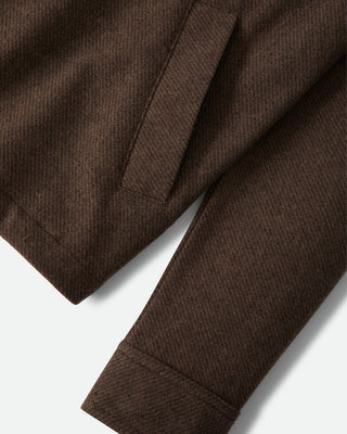 Brixton Trademark Zip Flannel Jacket - Heathered Brown
