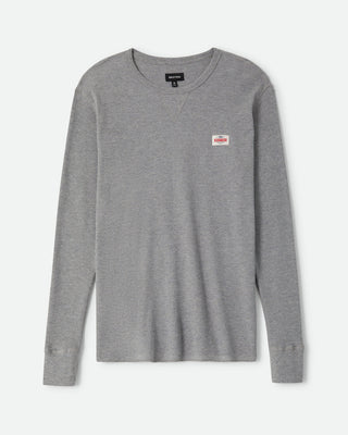 Brixton Trademark Waffle Knit Top - Heather Grey