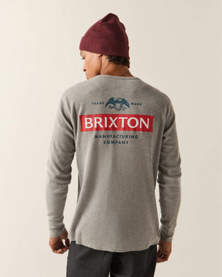 Brixton Trademark Waffle Knit Top - Heather Grey