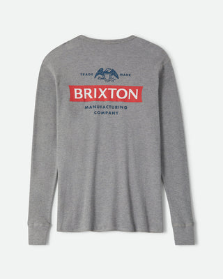 Brixton Trademark Waffle Knit Top - Heather Grey
