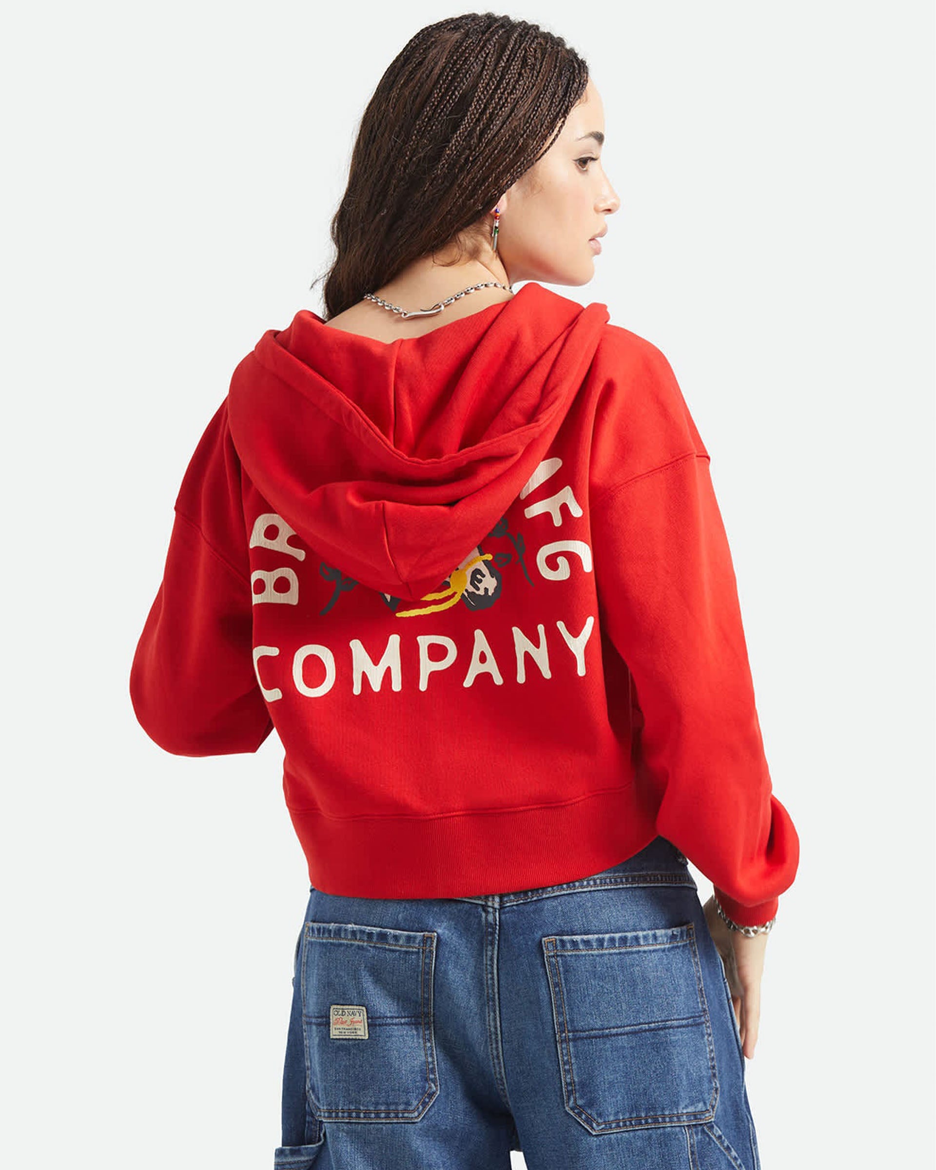 Brixton Women's Trophy Horse Cropped Zip Hood - Adrenaline Rush