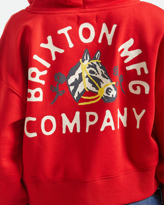 Brixton Women's Trophy Horse Cropped Zip Hood - Adrenaline Rush