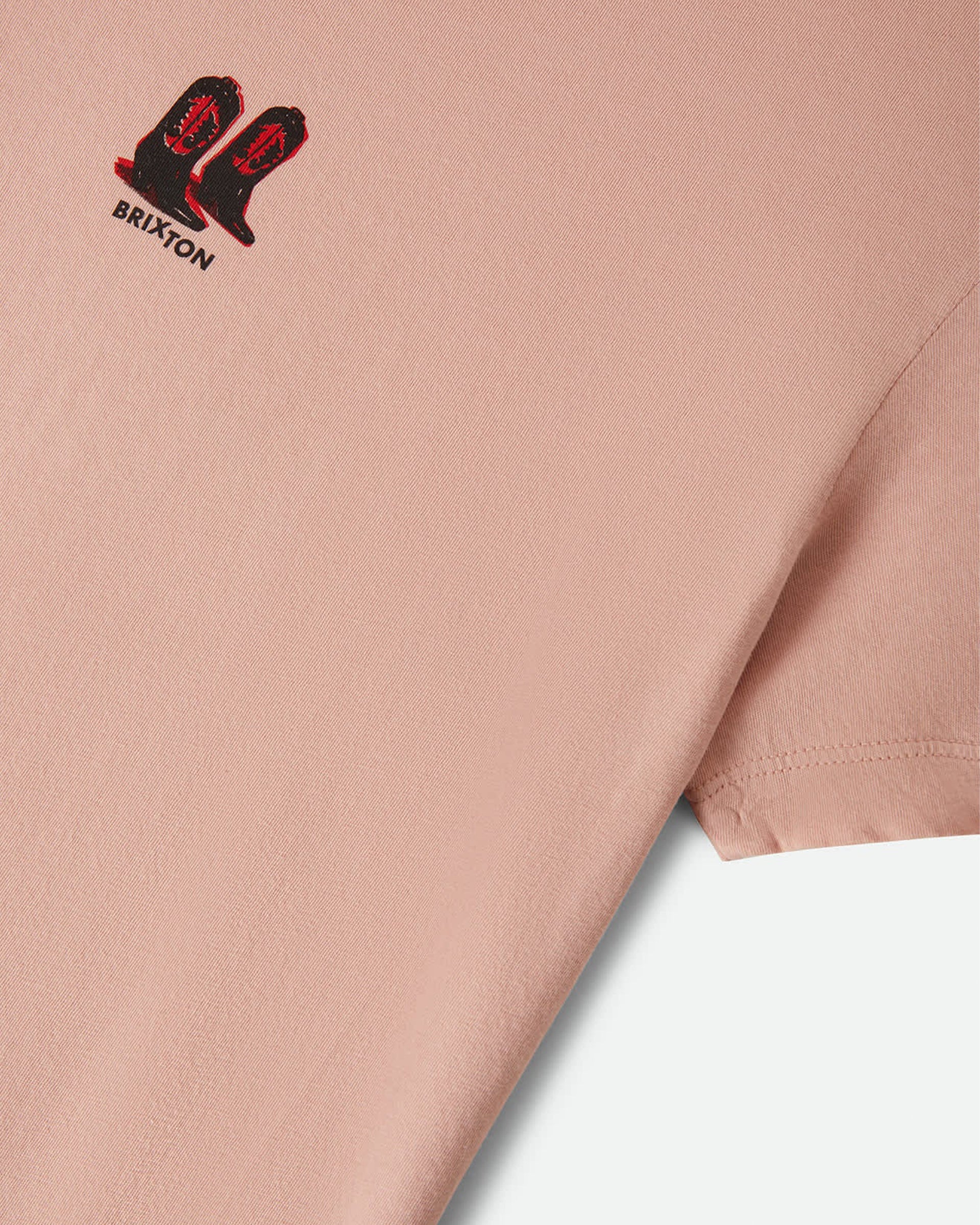 Brixton Women's Two Boots Slim Crew Short Sleeve T-Shirt - Silver Pink