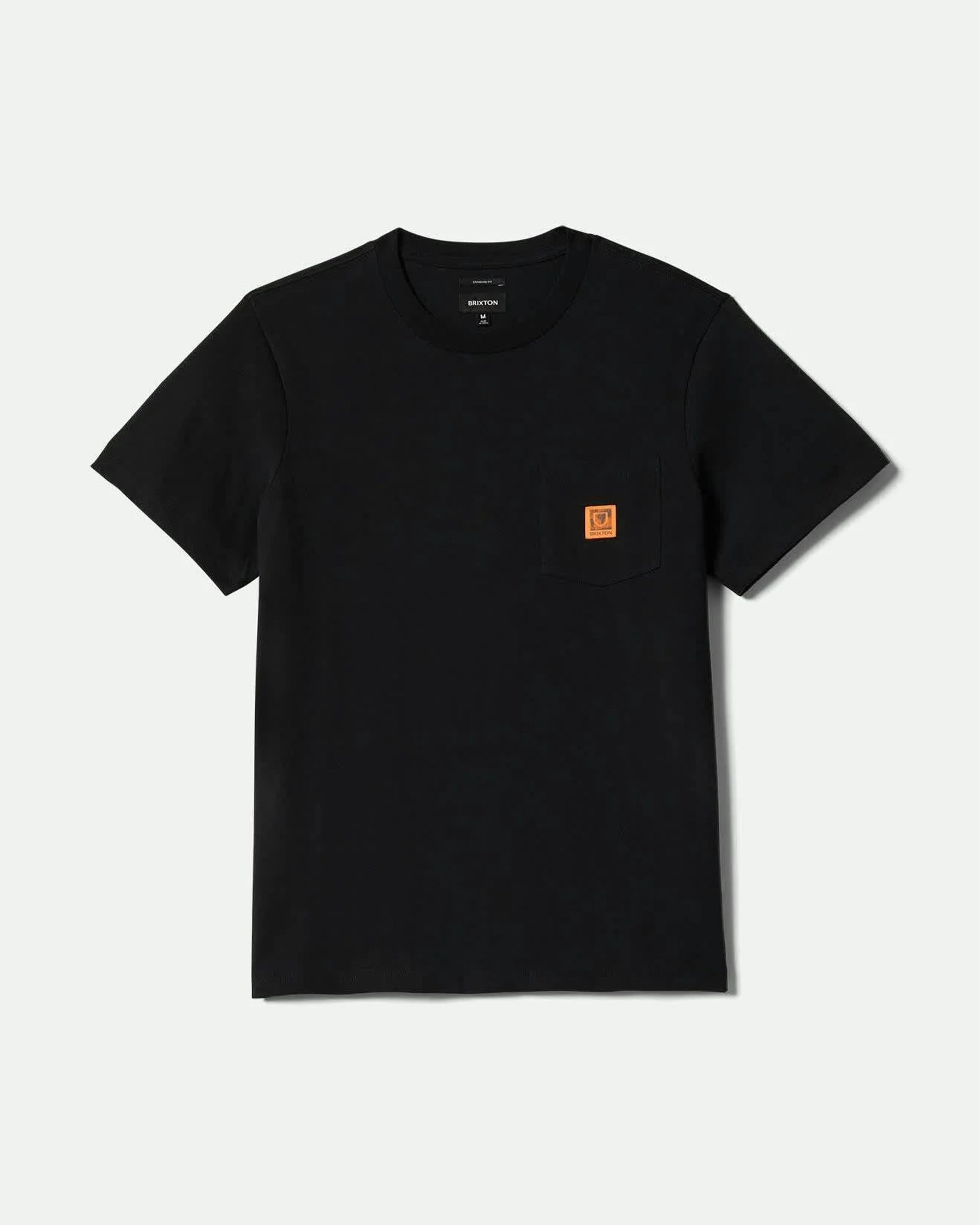 Brixton Union Heavyweight Short Sleeve Boxy Pocket T-Shirt - Black