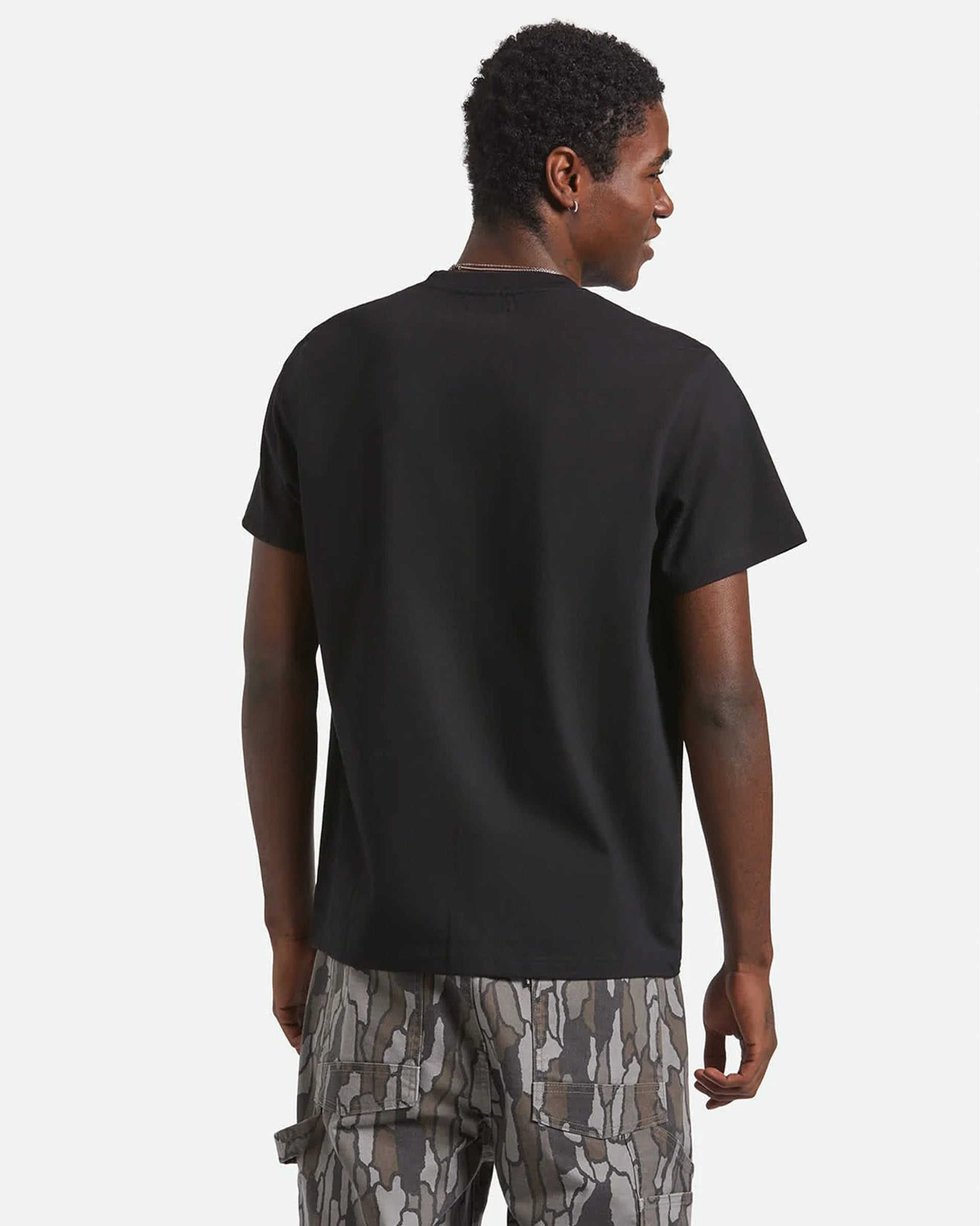 Brixton Union Heavyweight Short Sleeve Boxy Pocket T-Shirt - Black