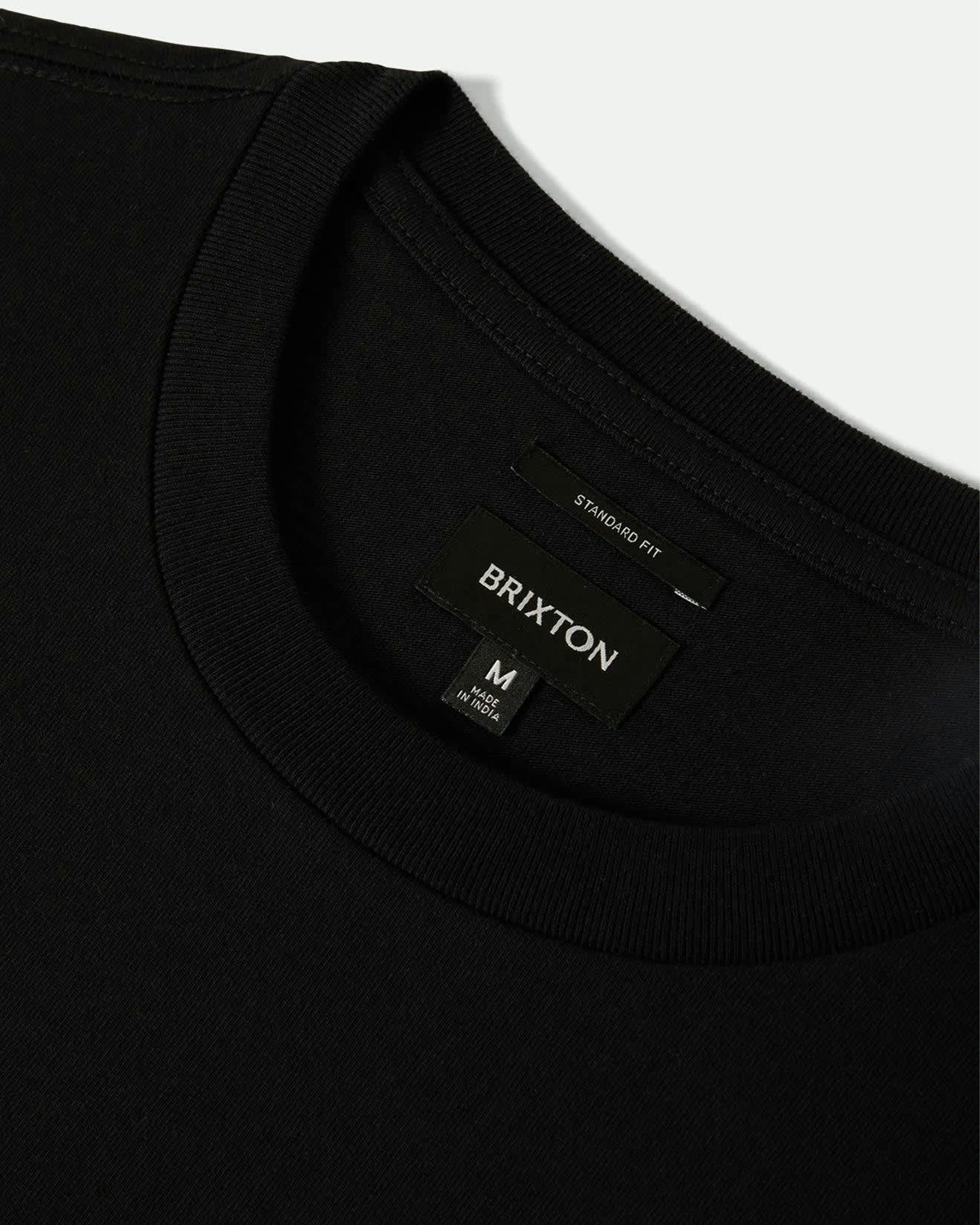 Brixton Union Heavyweight Short Sleeve Boxy Pocket T-Shirt - Black
