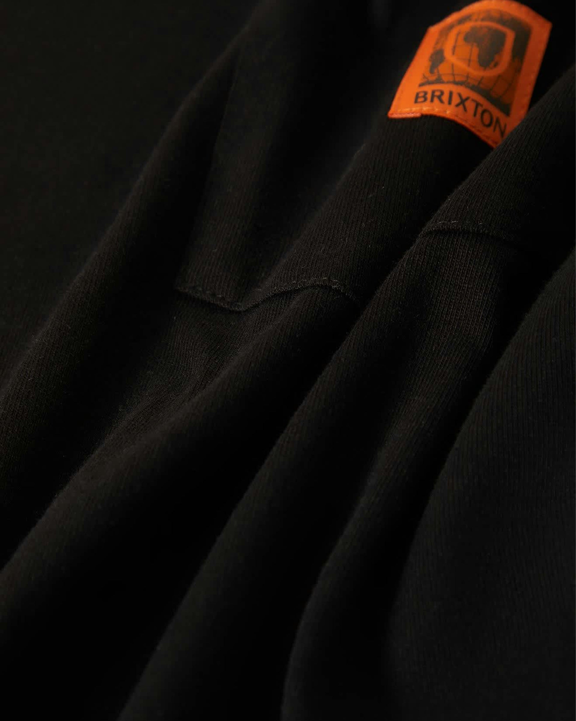 Brixton Union Heavyweight Short Sleeve Boxy Pocket T-Shirt - Black