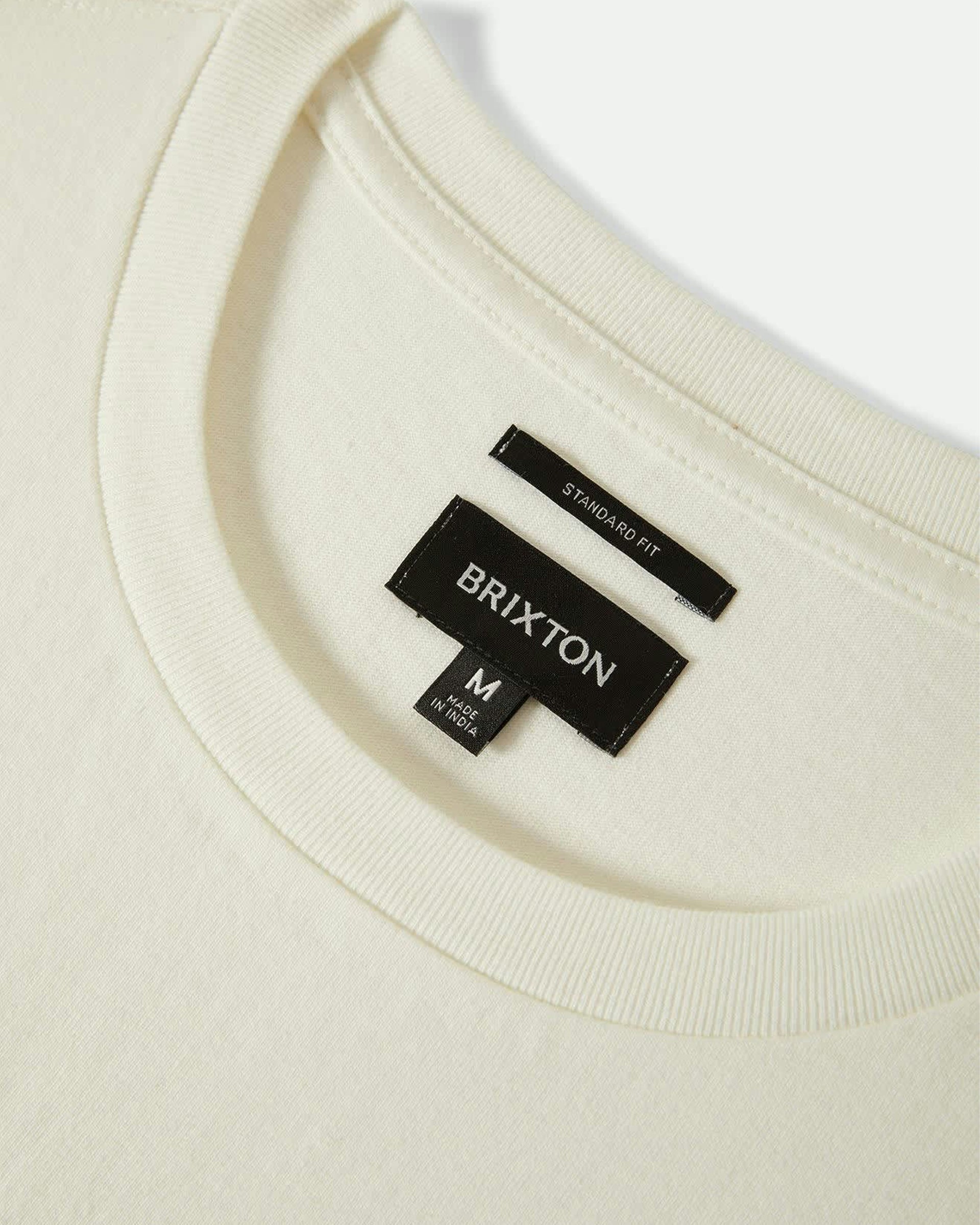 Brixton Union Heavyweight Short Sleeve Boxy Pocket T-Shirt - Off White