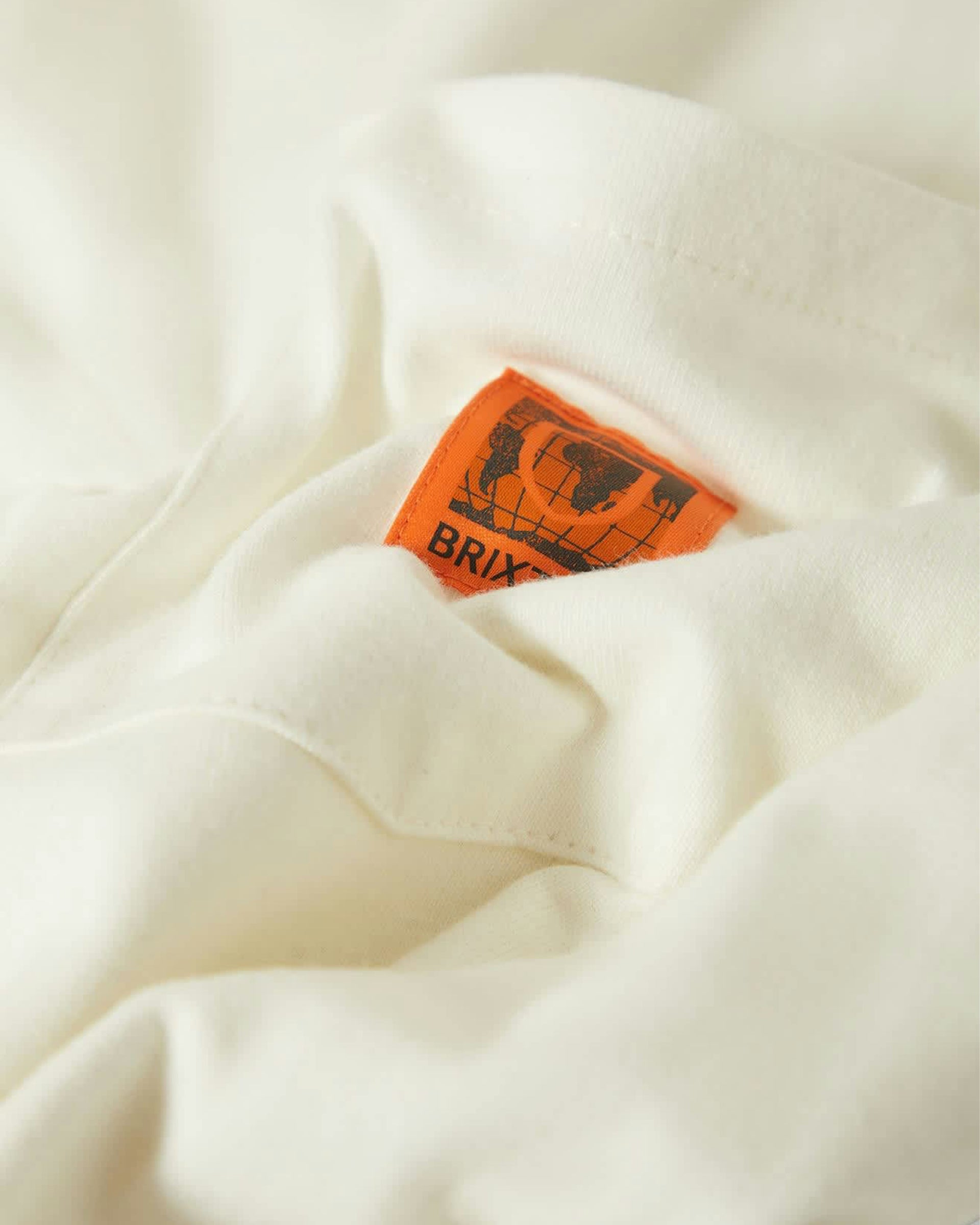 Brixton Union Heavyweight Short Sleeve Boxy Pocket T-Shirt - Off White