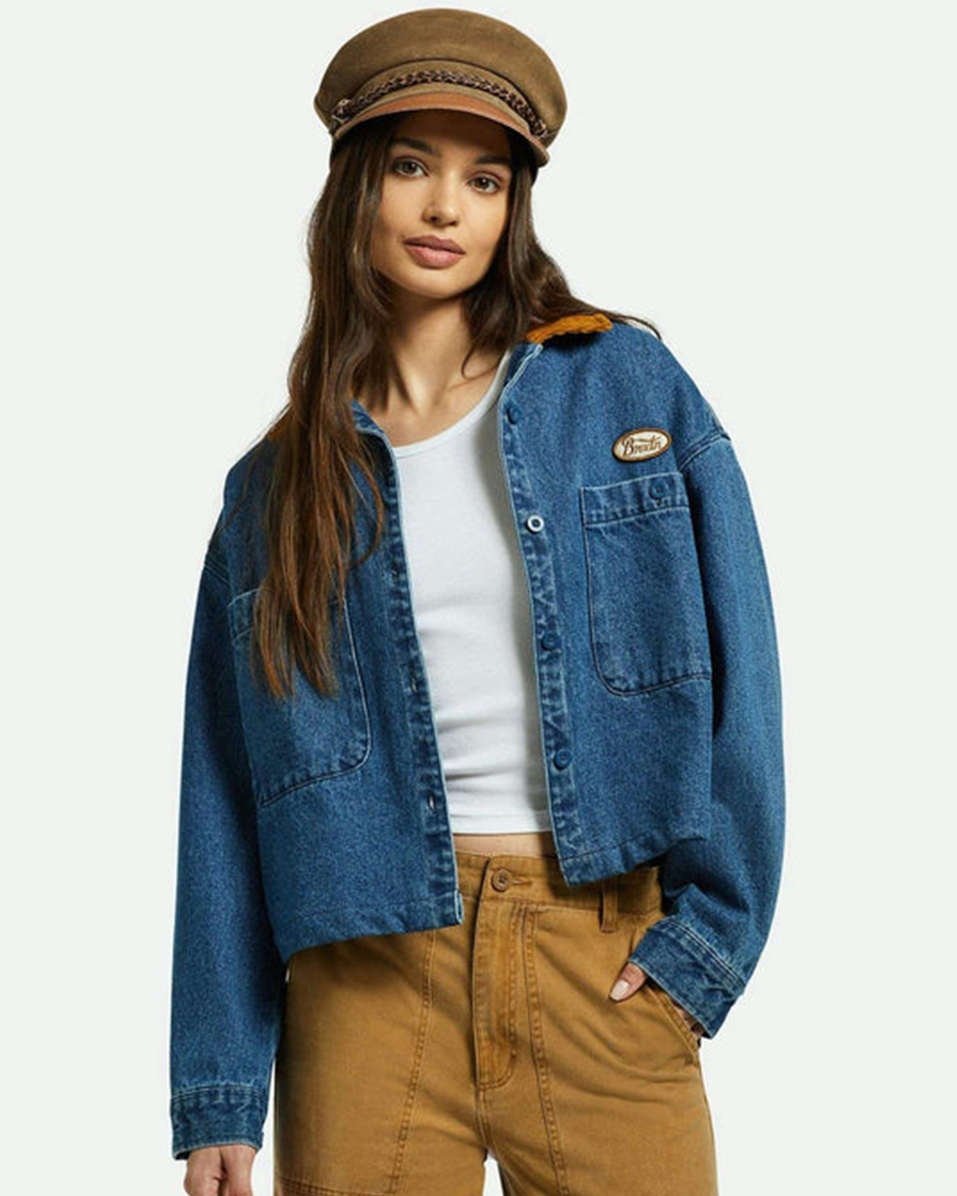 Brixton Women's Utopia Overshirt - Washed Denim