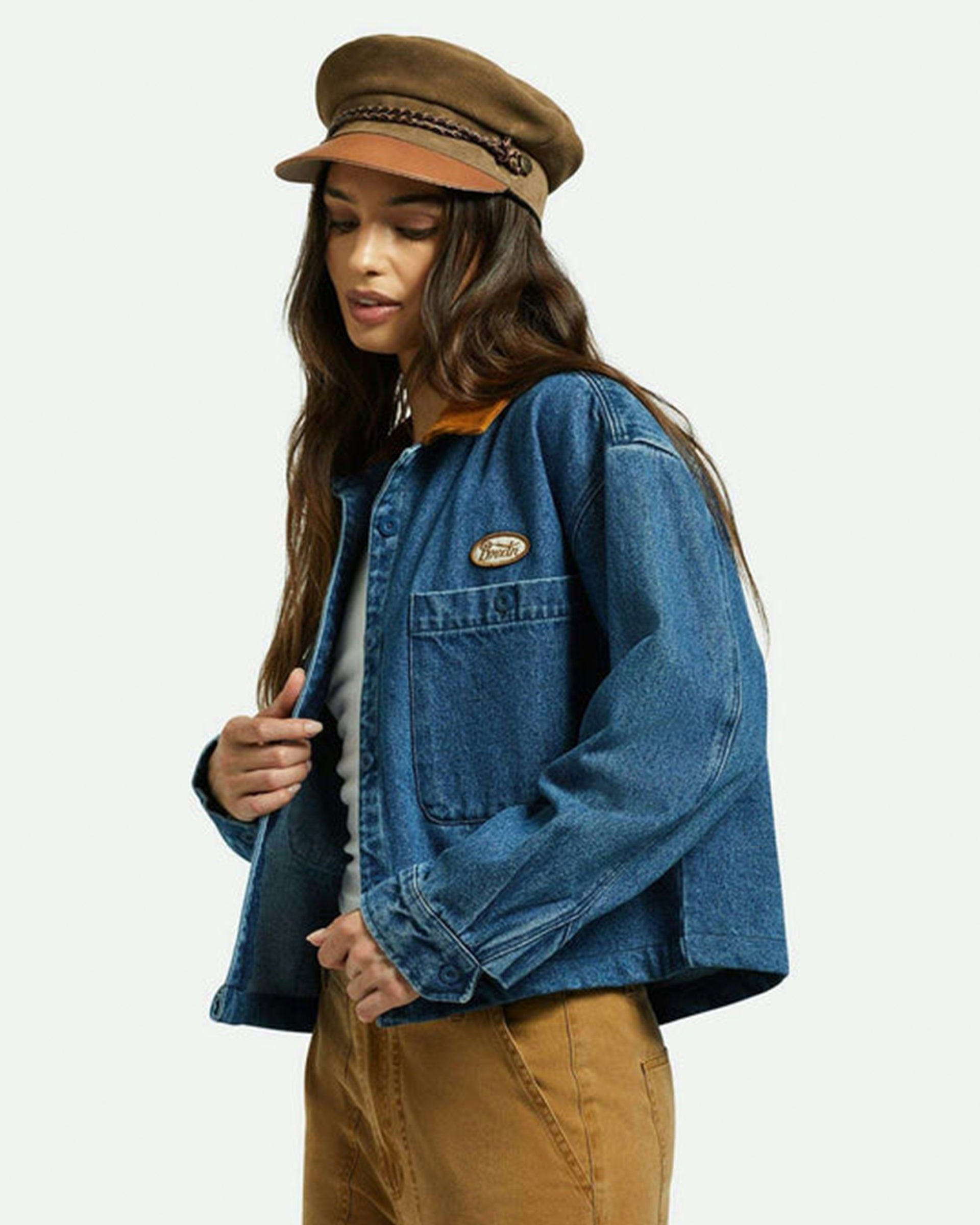 Brixton Women's Utopia Overshirt - Washed Denim