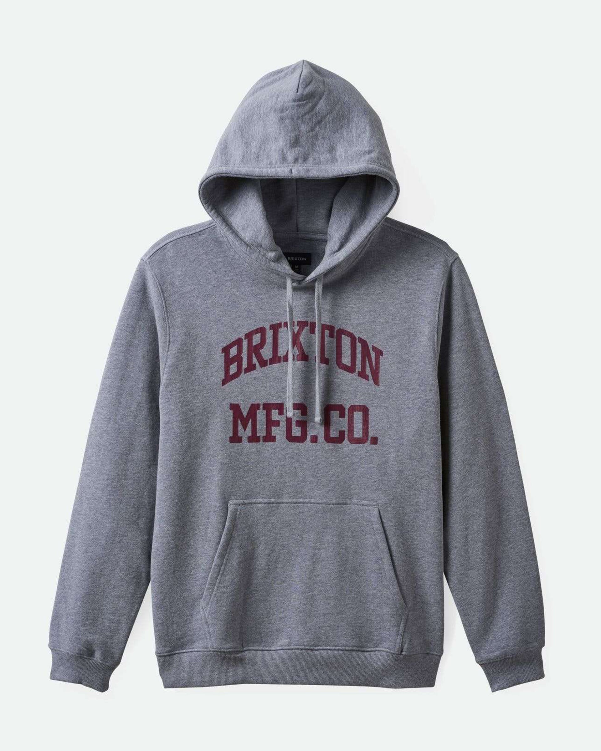 Brixton Varsity Broken In Pullover Hoodie - Heather Grey