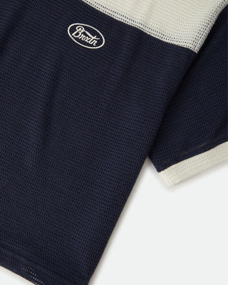 Brixton Women's Varsity Mesh S/S T-Shirt - Off White/Washed Navy