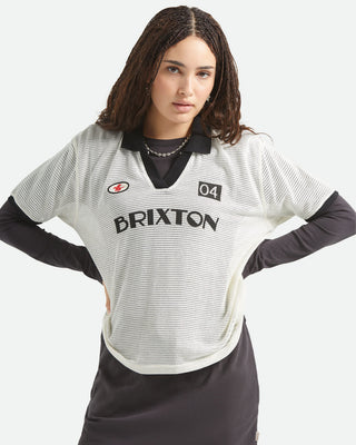 Brixton Women's Varsity S/S T-Shirt - Off White/Black