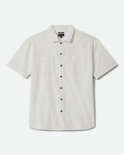 Brixton Vintage Short Sleeve Shirt - Off White Jacquard Stripe