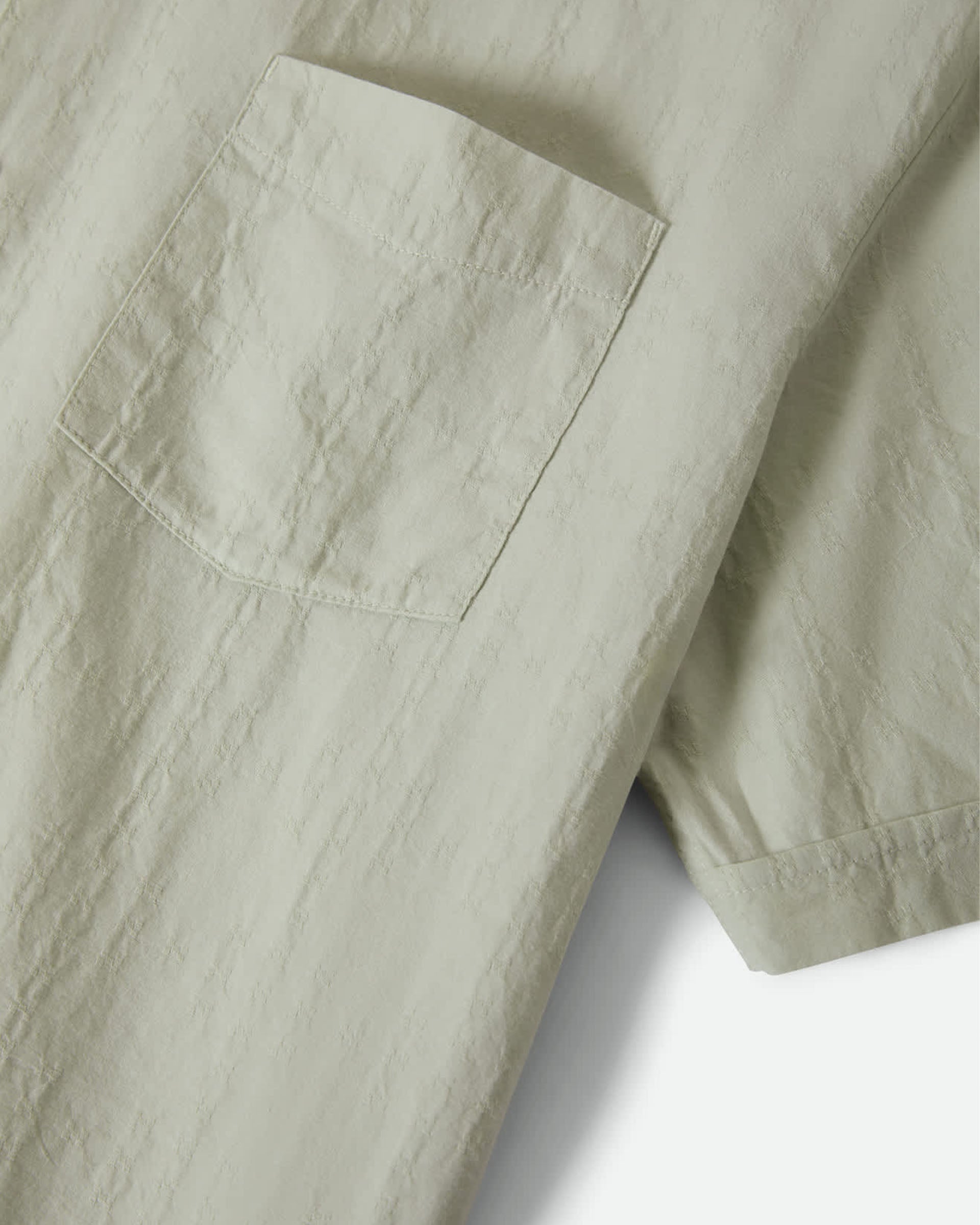 Vintage S/S Shirt - Sea Foam Jacquard Check - Sea Foam Jacquard Check